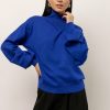 Tops * | Promo Worui Trysta Mock Neck Sweater In Tops Royal Blue