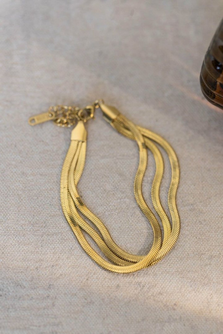 Jewelry * | Cheap J&D Jewelry Mikasa Layered Bracelet In Gold